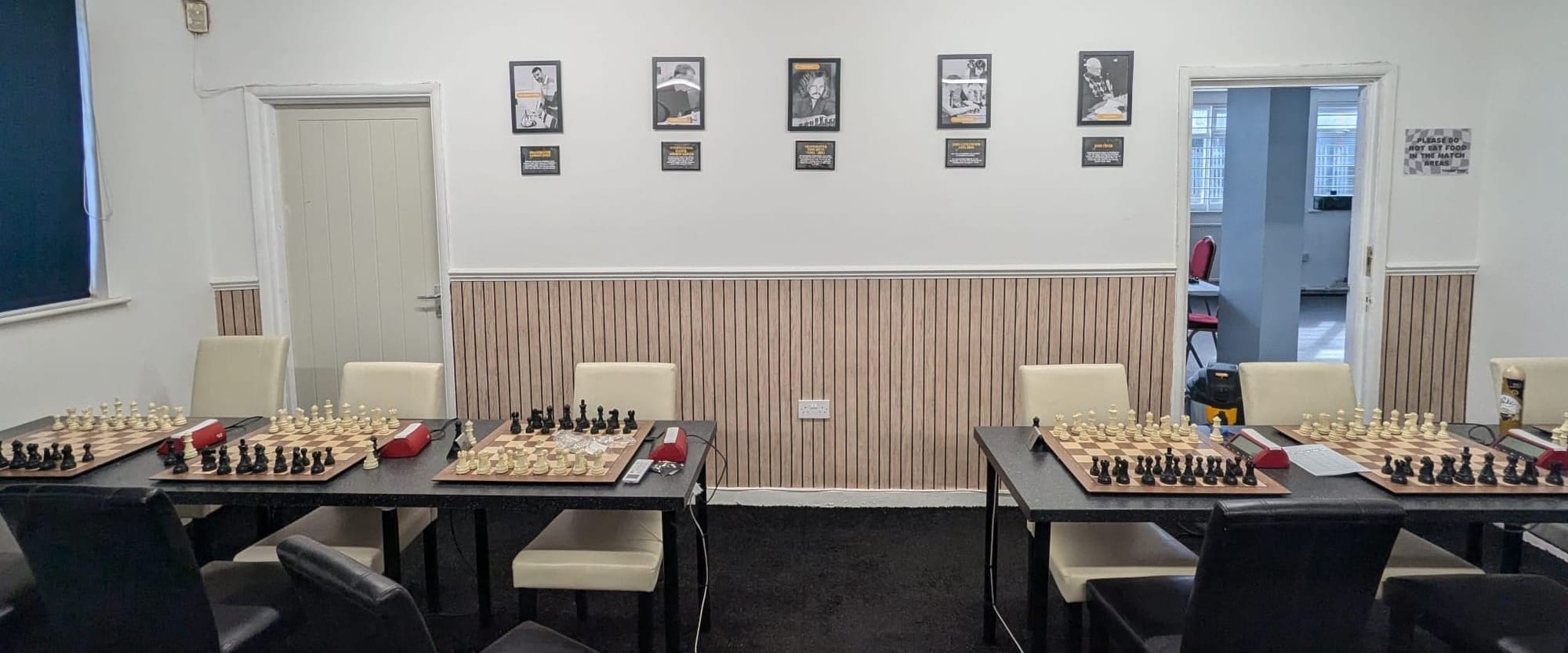 The match room at Sheffield Chess Centre