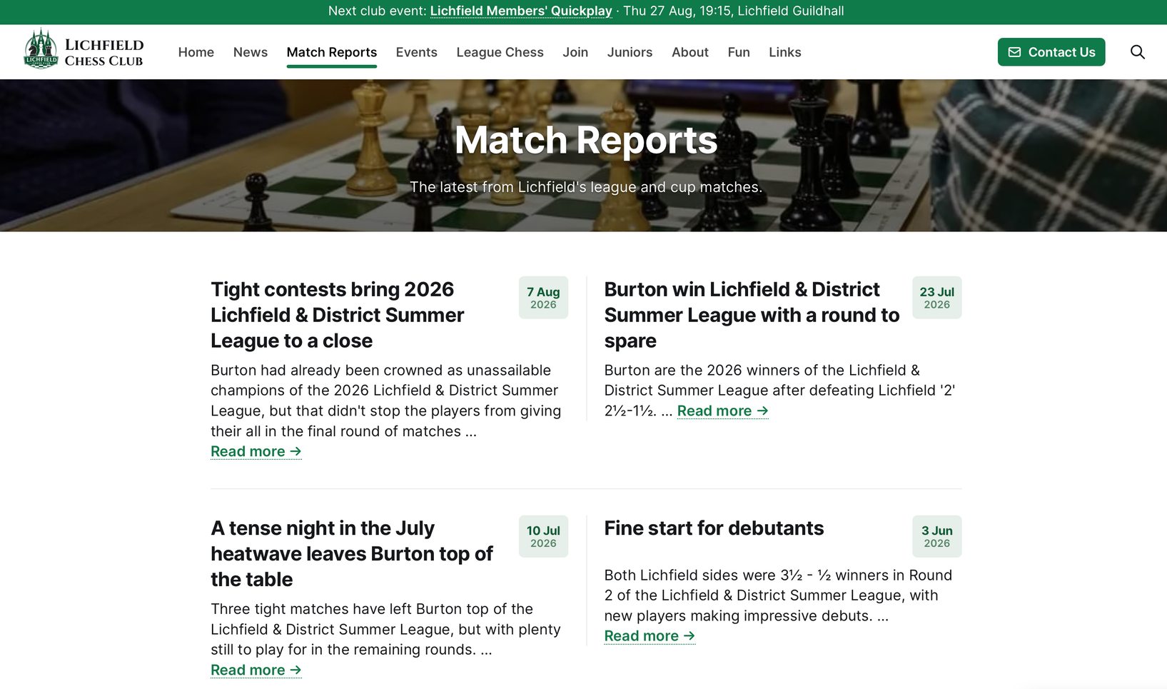 Match Reports